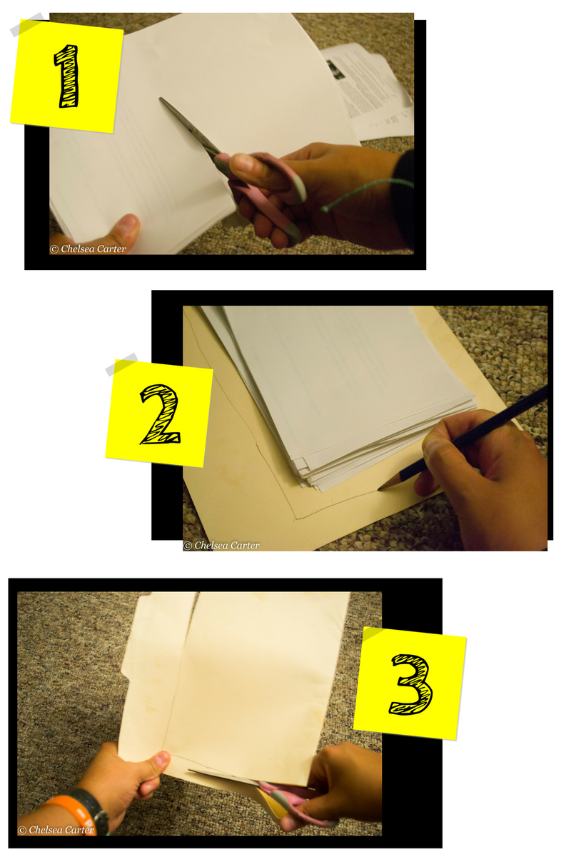 DIY: Make Your Own Recycled Journal In 9 Easy Steps 1-3