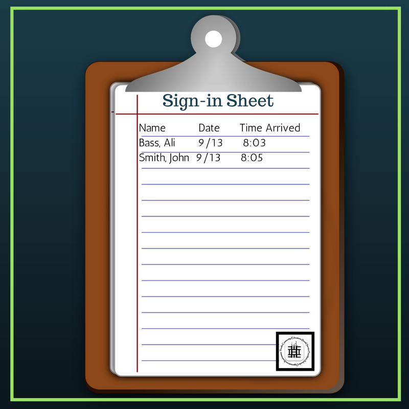 Sign-in Sheet