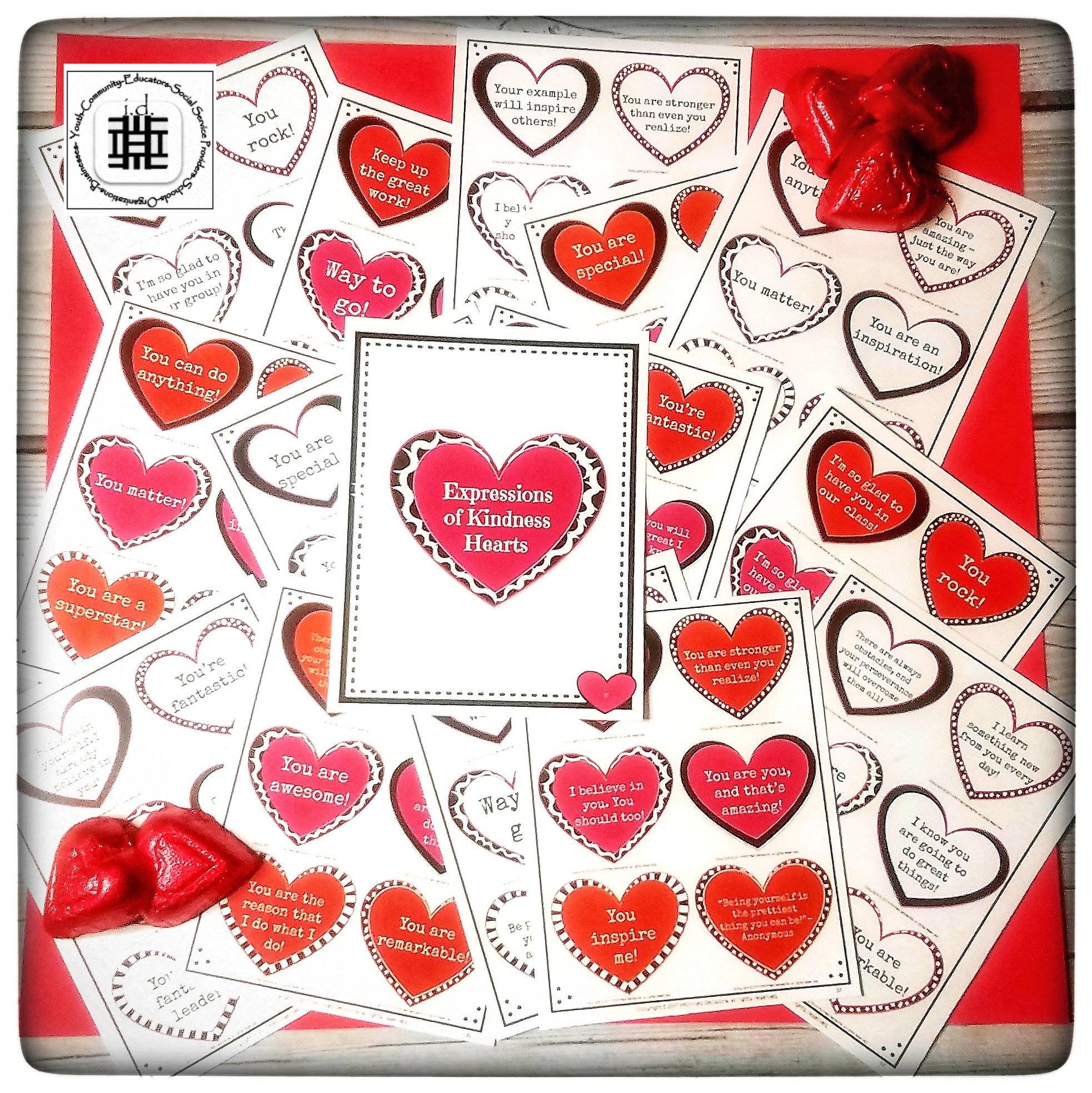 Expressions of Kindness Hearts Activity
