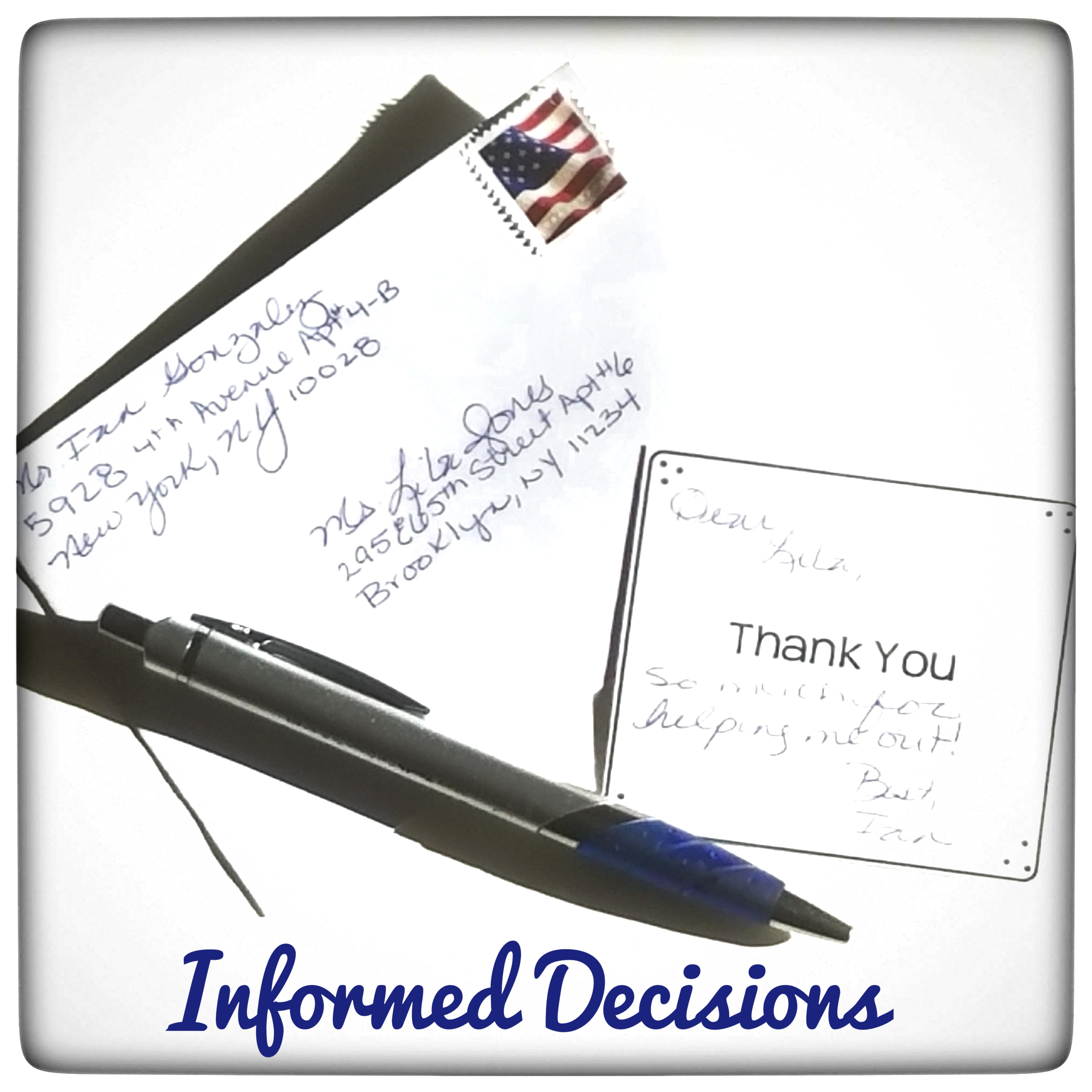 Acts of Kindness Writing A Thank You Note and Addressing A Letter